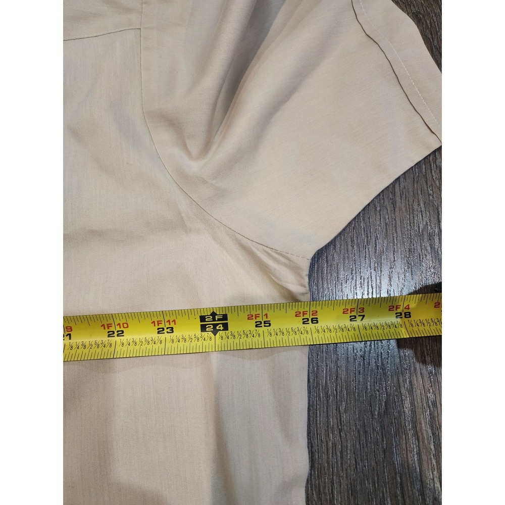 Vintage 80s Panhandle Slim Western Pearl Snap Tan Short Sleeve Men's 17.5 XL - Picture 6 of 8